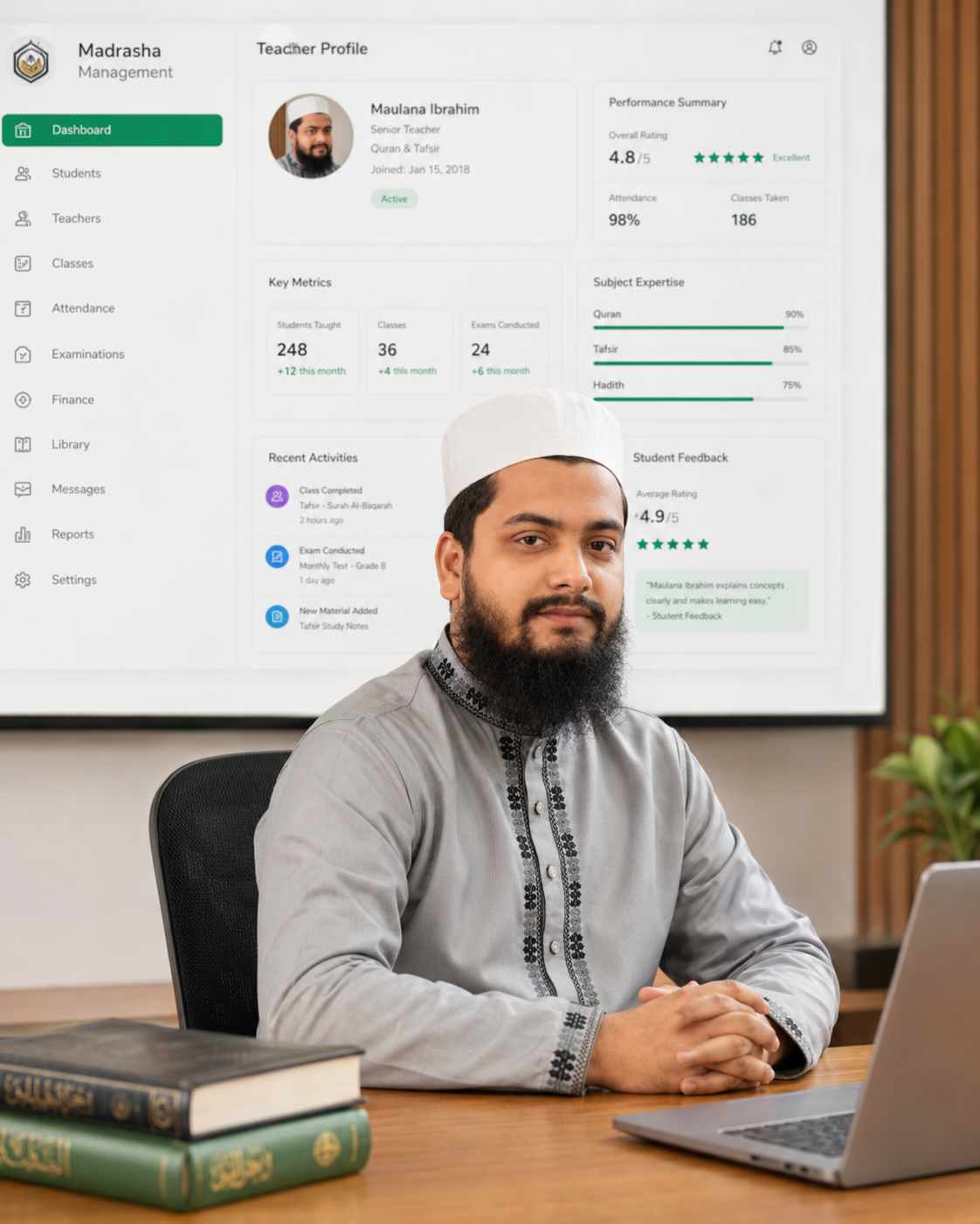 Teacher profile dashboard preview